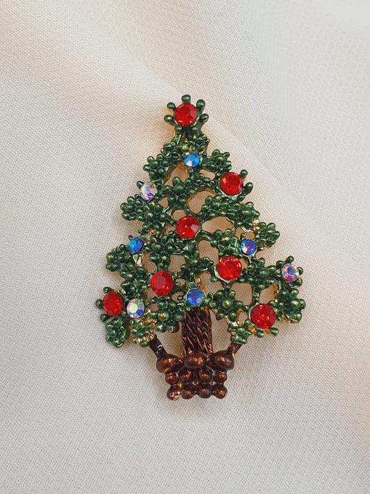 Cute Christmas Tree Brooch