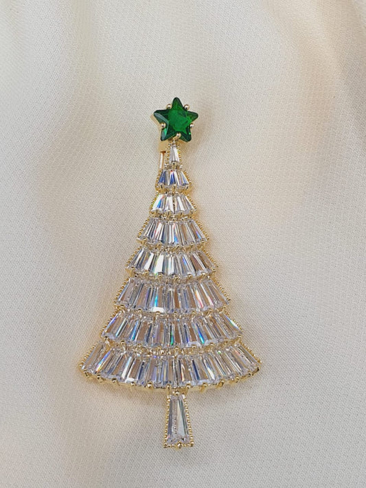 Luxe Christmas Tree Brooch
