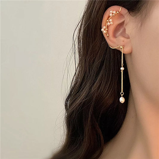Pearl Ear Bone Tassel Earring