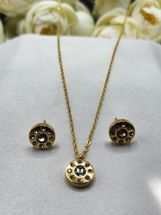 Round Dial Necklace Set
